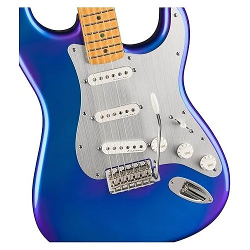  Fender 6 String Solid-Body Electric Guitar, Right, Blue Marlin (0140242364)