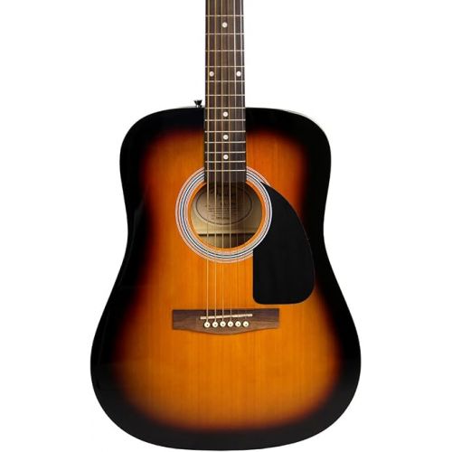  Fender FA-115 Dreadnought Acoustic Guitar - Sunburst Bundle with Gig Bag, Tuner, Strings, Strap, and Picks