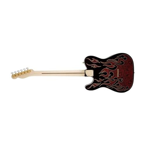  Fender James Burton Telecaster, Maple Fretboard - Red Paisley Flames