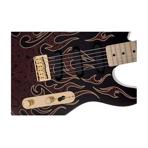  Fender James Burton Telecaster, Maple Fretboard - Red Paisley Flames