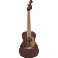 Fender Malibu Player Acoustic Guitar, with 2-Year Warranty, Burgundy Satin, Walnut Fingerboard