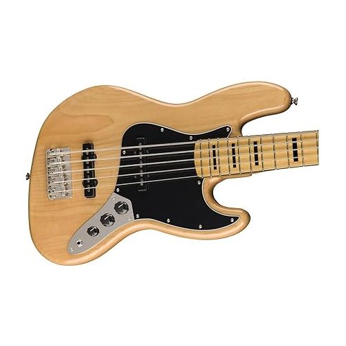  Squier Classic Vibe 70s 5-String Jazz Bass, Natural, Maple Fingerboard