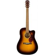 Fender CD-140SCE Dreadnought Cutaway Acoustic Electric Guitar, with 2-Year Warranty, Fishman Pickup and Preamp System, Sunburst, with Case