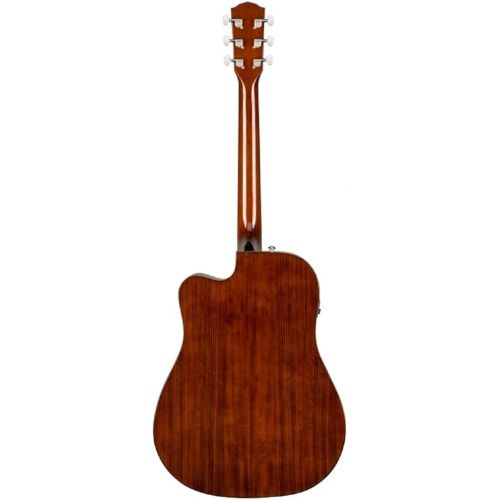  Fender CD-140SCE Dreadnought Cutaway Acoustic Electric Guitar, with 2-Year Warranty, Fishman Pickup and Preamp System, Sunburst, with Case