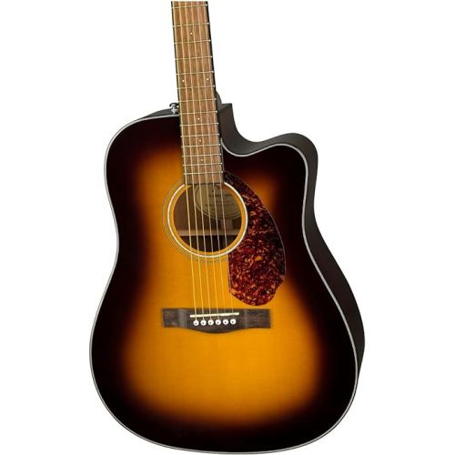  Fender CD-140SCE Dreadnought Cutaway Acoustic Electric Guitar, with 2-Year Warranty, Fishman Pickup and Preamp System, Sunburst, with Case