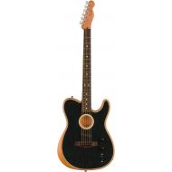 Fender Acoustasonic Player Telecaster Acoustic Electric Guitar, with 2-Year Warranty, Brushed Black, Rosewood Fingerboard, with Gig Bag