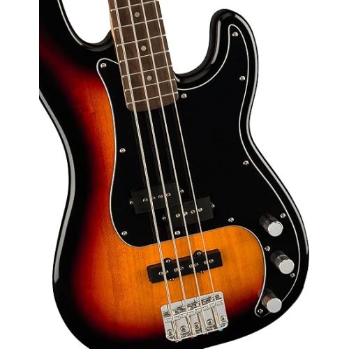  Fender Squier Affinity Precision Bass PJ - 3-Color Sunburst Bundle with Rumble 15 Amplifier, Instrument Cable, Gig Bag, Tuner, Strap, and Austin Bazaar Instructional DVD