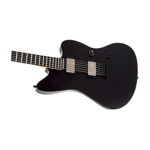  Fender Jim Root Jazzmaster Electric Guitar, Flat Black, Ebony Fingerboard