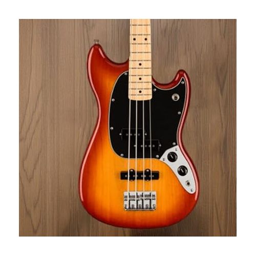  Fender Player Mustang Bass, Sienna Sunburst, Maple Fingerboard