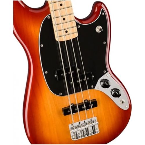  Fender Player Mustang Bass, Sienna Sunburst, Maple Fingerboard