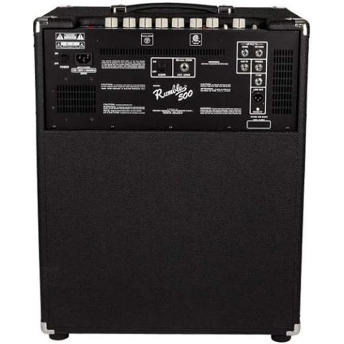  Fender Rumble 500 V3 Bass Amp for Bass Guitar, 500 Watts, with 2-Year Warranty 2x10 Inch Eminence Speakers with Compression Horn, Overdrive Circuit, Tone Voicing, Effects Loop and Direct XLR Output