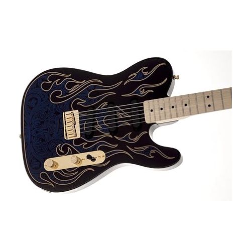  Fender James Burton Telecaster, Maple Fretboard - Blue Paisley Flames