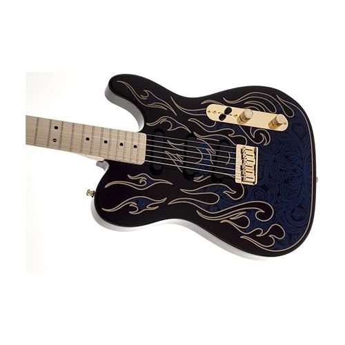  Fender James Burton Telecaster, Maple Fretboard - Blue Paisley Flames