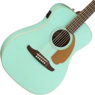 Fender Malibu Player Acoustic Electric Guitar, Aqua Splash, Walnut Fingerboard