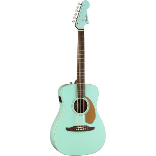  Fender Malibu Player Acoustic Electric Guitar, Aqua Splash, Walnut Fingerboard