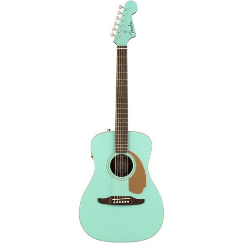  Fender Malibu Player Acoustic Electric Guitar, Aqua Splash, Walnut Fingerboard