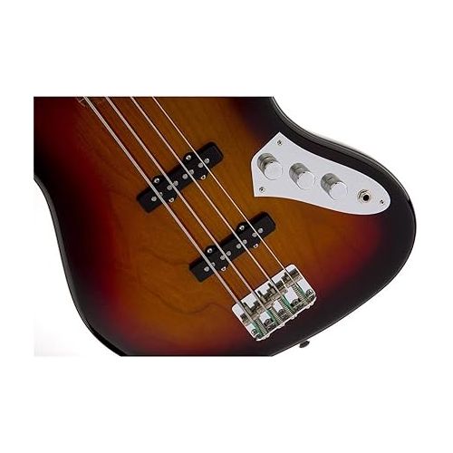  Fender Jaco Pastorius Jazz Electric Bass Guitar, Fretless, Rosewood Fretboard - 3-Color Sunburst