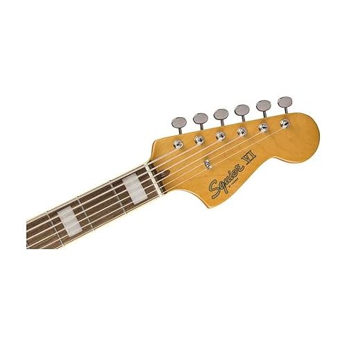  Squier by Fender 6-String Bass Guitar Classic Vibe Bass VI, with 2-Year Warranty, 3-Color Sunburst, Right-Handed, with Pickup Switches and High-Pass Filter Switch, Laurel Fingerboard