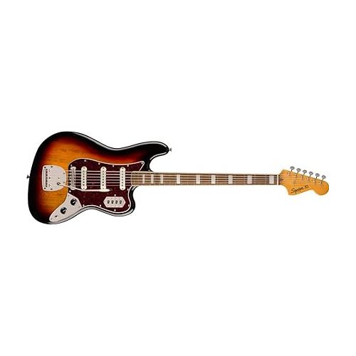  Squier by Fender 6-String Bass Guitar Classic Vibe Bass VI, with 2-Year Warranty, 3-Color Sunburst, Right-Handed, with Pickup Switches and High-Pass Filter Switch, Laurel Fingerboard