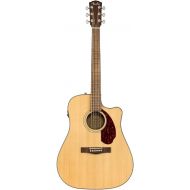 Fender CD-140SCE Dreadnought Cutaway Acoustic Electric Guitar, with 2-Year Warranty, Fishman Pickup and Preamp System, Natural, with Case