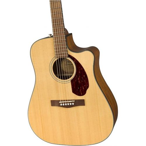  Fender CD-140SCE Dreadnought Cutaway Acoustic Electric Guitar, with 2-Year Warranty, Fishman Pickup and Preamp System, Natural, with Case