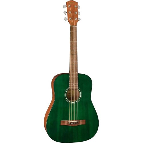  Fender FA-15 3/4-Scale Kids Steel String Acoustic Guitar - Green Learn-to-Play Bundle with Gig Bag, Tuner, Strap, Picks, Fender Play Online Lessons, and Austin Bazaar Instructional DVD