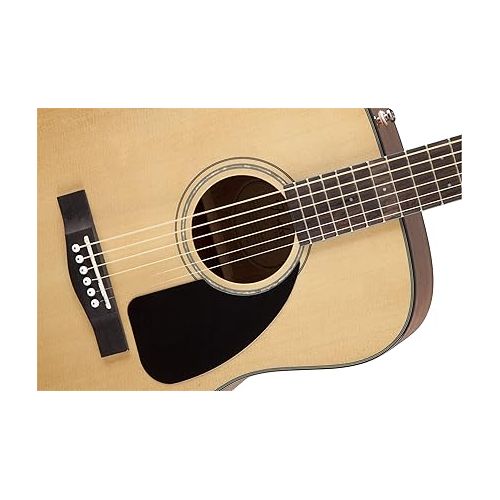  Fender CD-60 Dreadnought Acoustic Guitar - Natural Bundle with Hard Case, Strap, Tuner, Strings, Picks, Fender Play, Instructional Book, and Austin Bazaar Instructional DVD