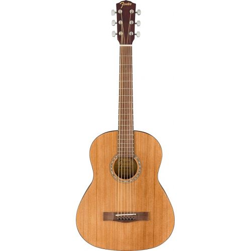  Fender FA-15 3/4-Scale Kids Steel String Acoustic Guitar - Natural Bundle with Gig Bag, Tuner, Strap, Picks, Fender Play Online Lessons, and Austin Bazaar Instructional DVD