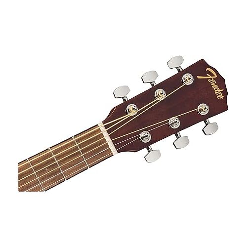 Fender FA-15 3/4-Scale Kids Steel String Acoustic Guitar - Natural Bundle with Gig Bag, Tuner, Strap, Picks, Fender Play Online Lessons, and Austin Bazaar Instructional DVD