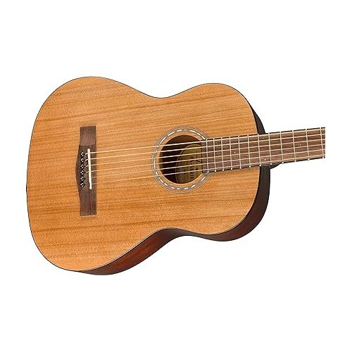  Fender FA-15 3/4-Scale Kids Steel String Acoustic Guitar - Natural Bundle with Gig Bag, Tuner, Strap, Picks, Fender Play Online Lessons, and Austin Bazaar Instructional DVD