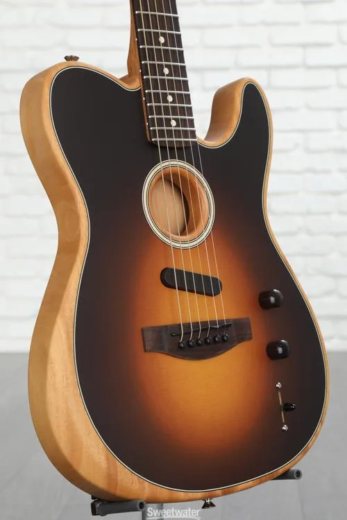  Fender Acoustasonic Player Telecaster Acoustic-electric Guitar - Shadow Burst with Rosewood Fingerboard