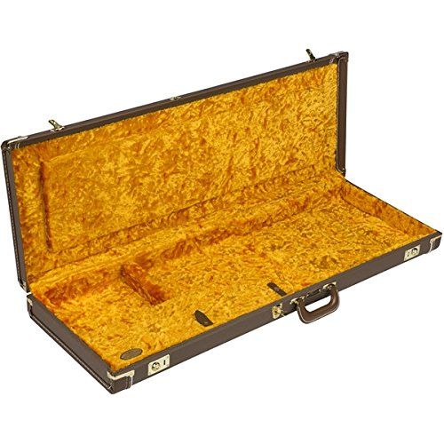  Fender Jaguar/Jazzmaster/Toronado/Jagmaster Multi-Fit Case - Brown with Gold Plush Interior