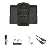 Fender Passport Conference Series 2 Portable Powered PA Kit with Microphones, Stands, Bag, and Cables