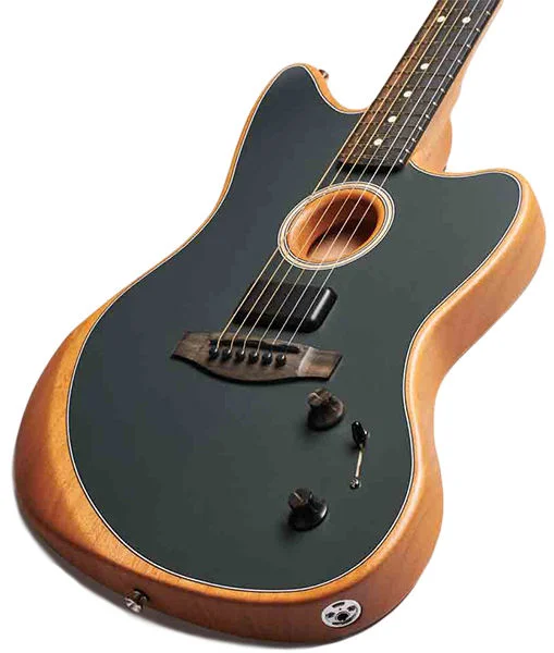  Fender American Acoustasonic Jazzmaster Acoustic-electric Guitar - Tungsten