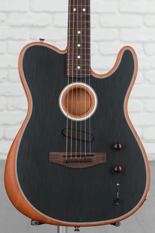 Fender Acoustasonic Player Telecaster Acoustic-electric Guitar - Brushed Black with Rosewood Fingerboard