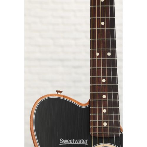  Fender Acoustasonic Player Telecaster Acoustic-electric Guitar - Brushed Black with Rosewood Fingerboard