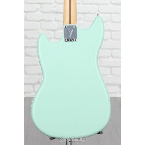  Fender Special Edition Mustang PJ Bass - Surf Green with Pau Ferro Fingerboard, Sweetwater Exclusive in the USA