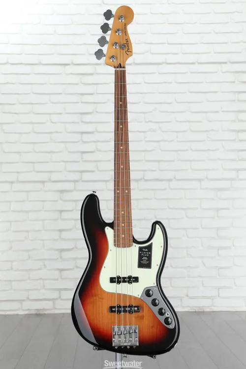  Fender Player Plus Active Jazz Bass - 3-tone Sunburst with Pau Ferro Fingerboard