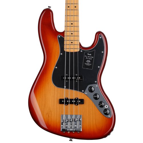  Fender Player Plus Active Jazz Bass - Sienna Sunburst with Maple Fingerboard