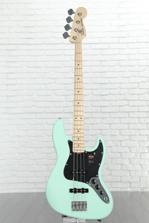  Fender American Performer Jazz Bass - Satin Surf Green with Maple Fingerboard