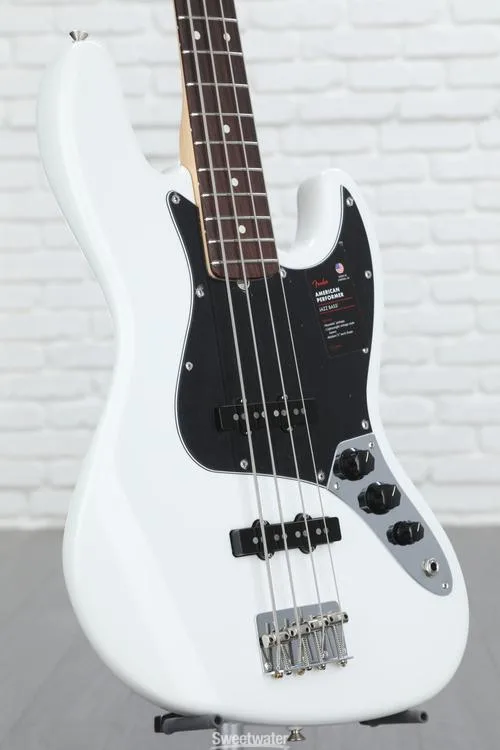  Fender American Performer Jazz Bass - Arctic White with Rosewood Fingerboard