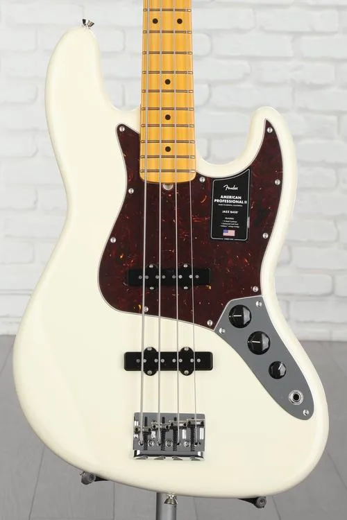 Fender American Professional II Jazz Bass - Olympic White with Maple Fingerboard