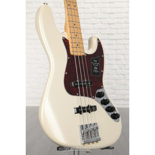  Fender Player Plus Active Jazz Bass - Olympic Pearl with Maple Fingerboard