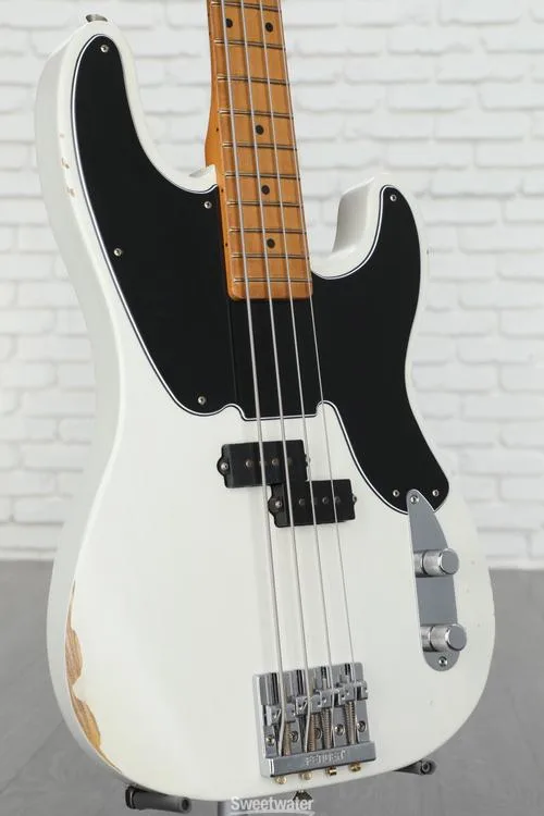  Fender Mike Dirnt Road Worn Precision Bass - White Blonde with Maple Fingerboard