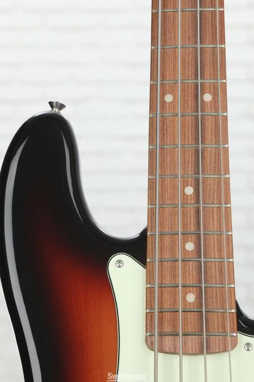  Fender Player Plus Active Precision Bass Guitar - 3-color Sunburst with Pau Ferro Fingerboard