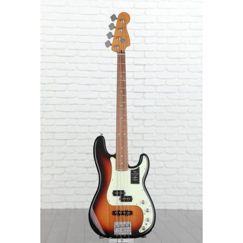  Fender Player Plus Active Precision Bass Guitar - 3-color Sunburst with Pau Ferro Fingerboard