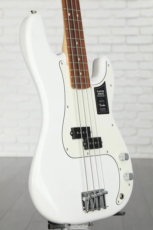  Fender Player Precision Bass - Polar White with Pau Ferro Fingerboard