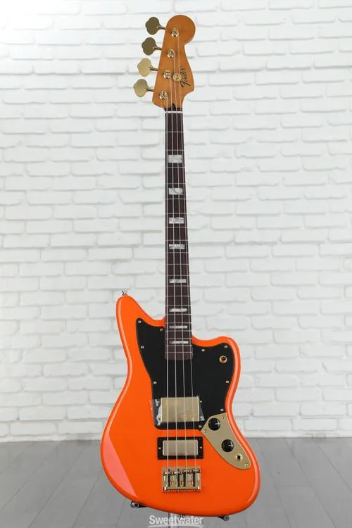  Fender Mike Kerr Jaguar Signature Bass Guitar - Tiger's Blood Orange