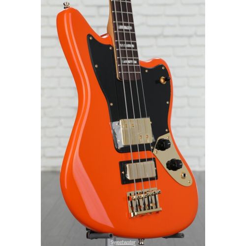  Fender Mike Kerr Jaguar Signature Bass Guitar - Tiger's Blood Orange