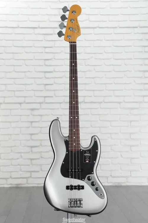  Fender American Professional II Jazz Bass - Mercury with Rosewood Fingerboard